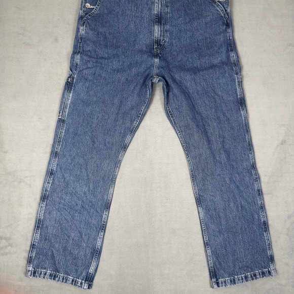 Levi's Red Tab Mens Denim Overalls Size L Medium Wash Straight Leg 79107-0027 - Picture 7 of 13